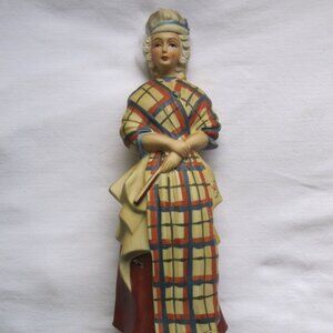 1970 Grant's Scotch Whiskey Decanter: The Scot's Woman wearing Plaid Dress